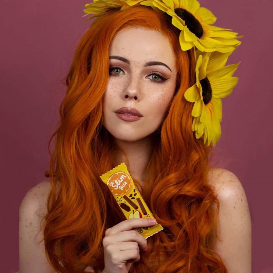 #360 Copper Red Long Wavy Free Parting Synthetic Wigs 20/22/24/26 inches