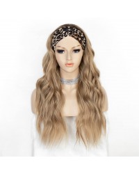 K'ryssma Highlight Blonde Long Wavy Heat Friendly Fiber Hair Synthetic Headband Wig