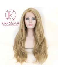 Natural Looking Ash Blonde Synthetic Lace Front Wigs