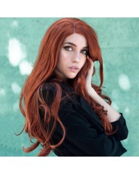 Reddish Blonde (Copper Red) Wavy Lace Front Wigs