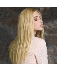 Ombre Blonde Long Natural Straight Lace Front Wig 22 inches