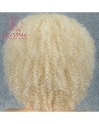 Afro Kinky Curly Blonde Wig Synthetic L Part Wig for Women