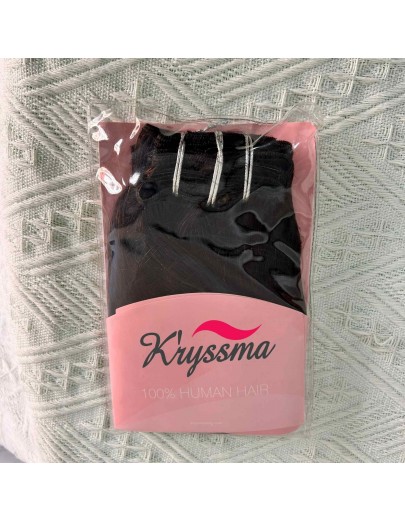 K'ryssma 16 Inch 120g 7pcs #2 Hair Extensions Clip in Human Hair Remy Clip in Hair Extensions Natural Human Hair Extensions Double Weft