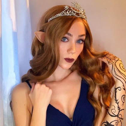2 Tones Ombre Brown Long Wavy Synthetic None-Lace Wig Wig Dark Roots 22 inces