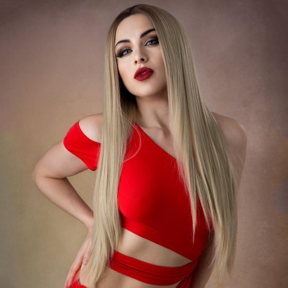 Fashion Ombre Blonde Glueless Long Natural Straight Lace Front Wigs