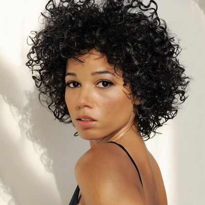 Short Bob Black None Lace Synthetic Wig for Women 8 inches