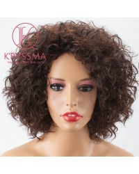 Short Bob Brown None Lace Synthetic Wig for Women 8 inches